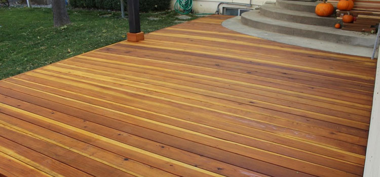 Smooth Redwood Decking in Culver City, CA